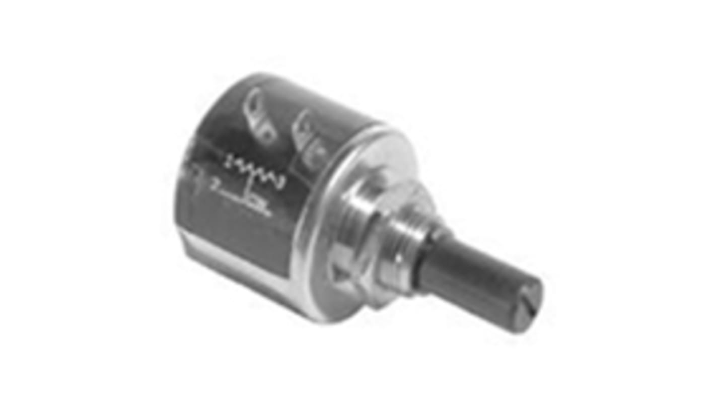 Vishay 200Ω Rotary Potentiometer 10-Turns 1-Gang Bushing Mount, 536-1-1-201