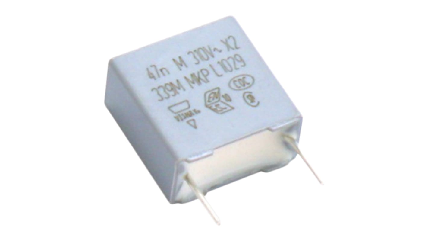 Vishay MKT1817 Polyester Film Capacitor, 160 V ac, 250 V dc, ±5%, 10nF, Through Hole