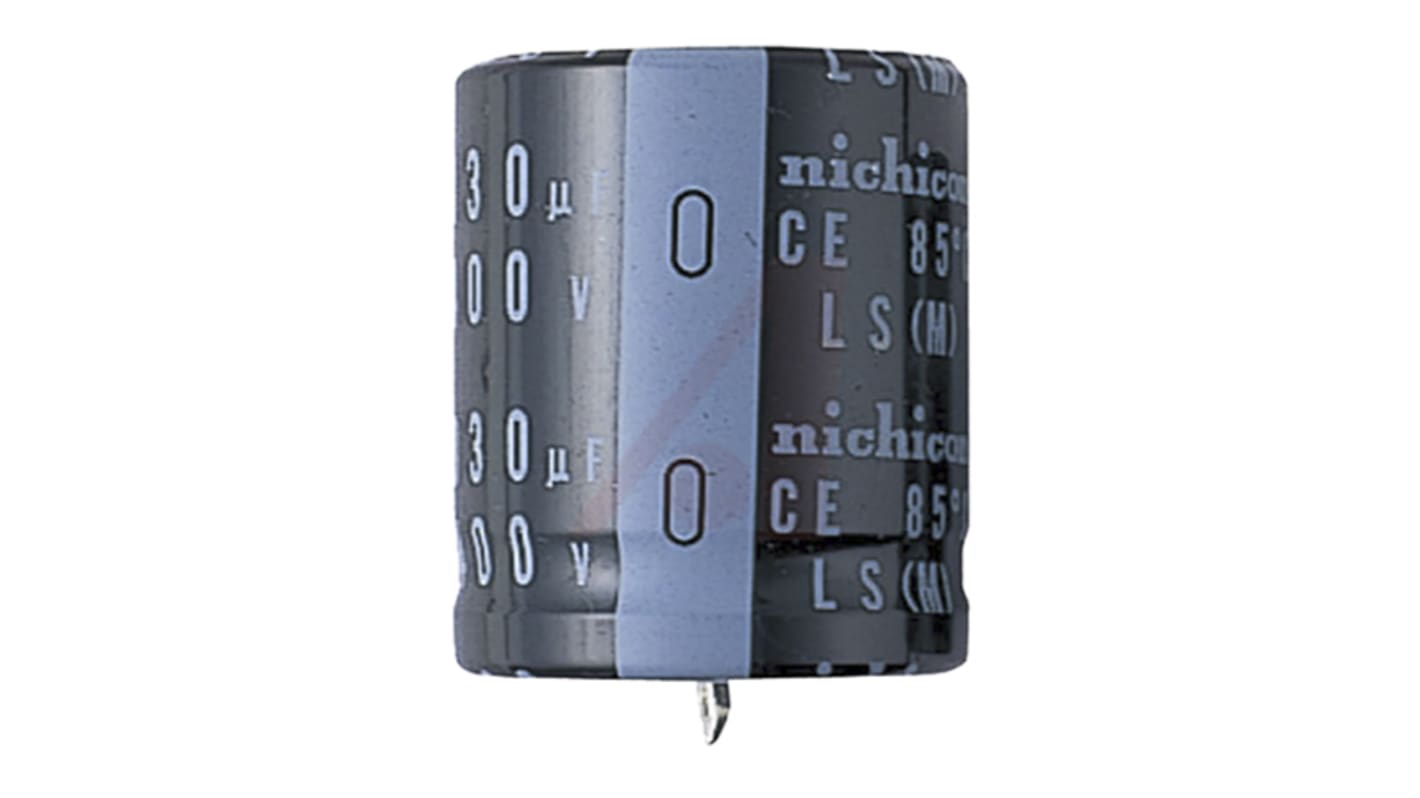 Nichicon 2200μF Aluminium Electrolytic Capacitor 63V dc, Snap-In - LLS1J222MELA