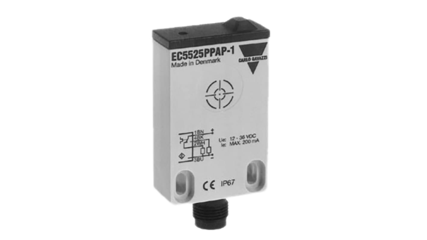 Carlo Gavazzi Capacitive Block Proximity Sensor, 25 mm Detection, PNP NO+NC, 10 → 40 V dc