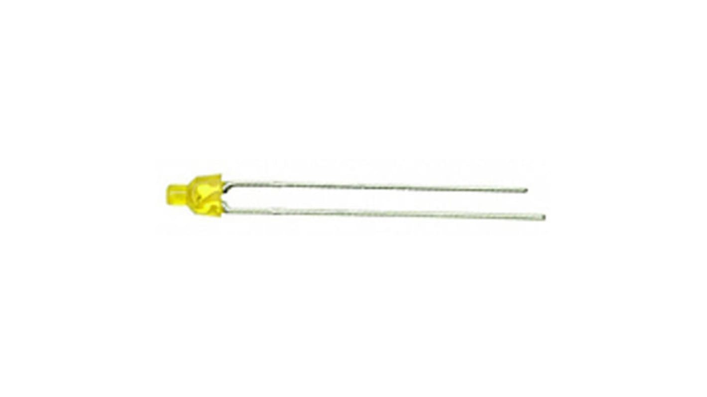 Kingbright2.5 V Yellow LED 2 mm Through Hole, L-1034YDT