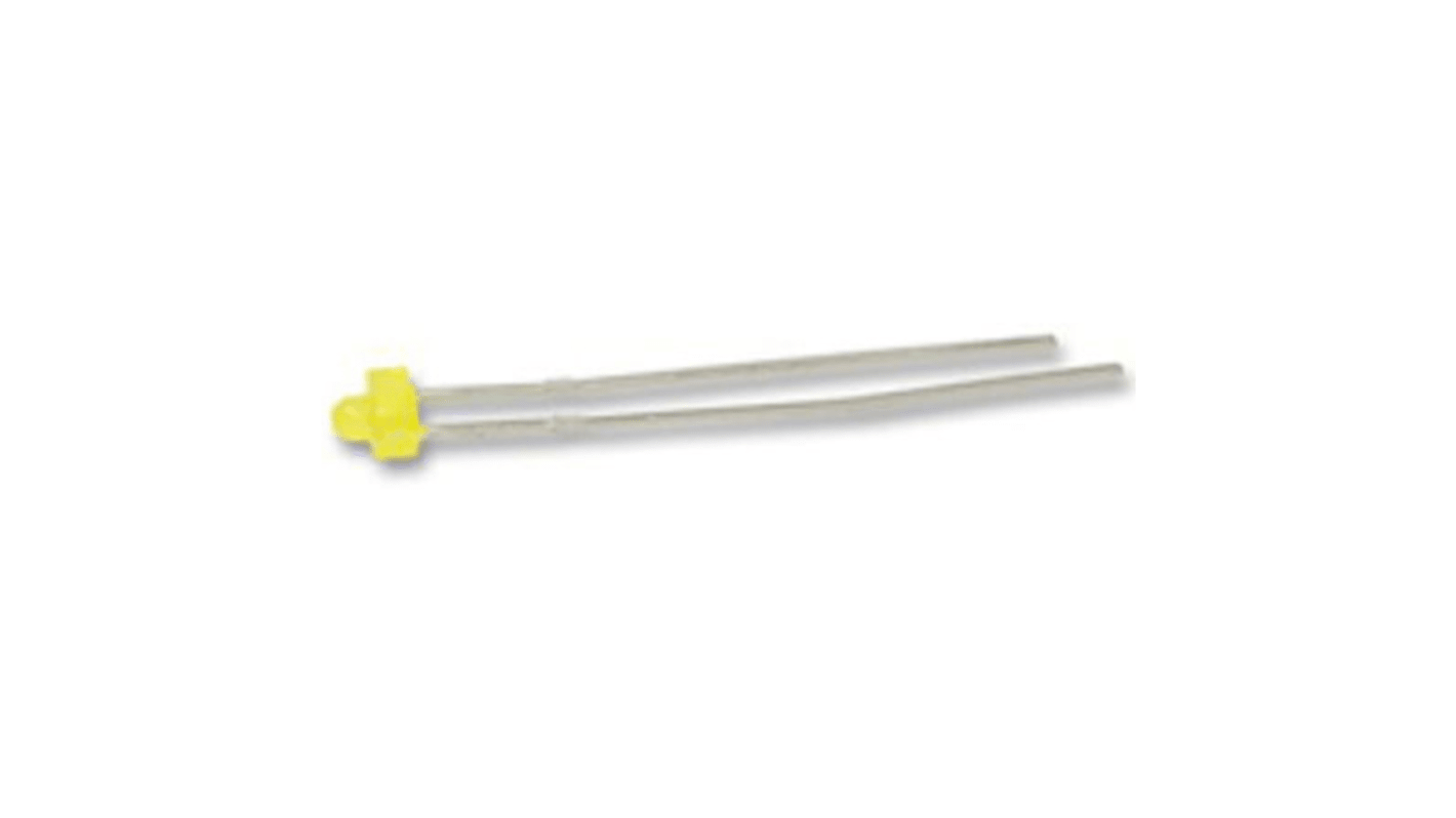 Kingbright2.5 V Yellow LED 1.8 mm Through Hole, Solid State Lamp L-4060YD