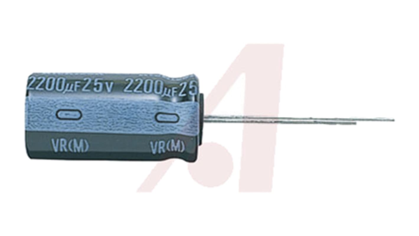 Nichicon VR, THT Aluminium-Elektrolyt Kondensator 1000μF ±20% / 35V dc, Ø 12.5mm x 20mm, +85°C