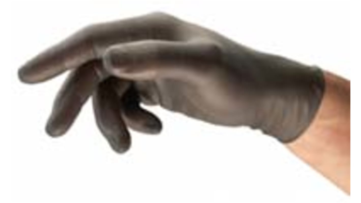 Ansell 93-250 Grey Powder-Free Nitrile Disposable Gloves, Size 9.5-10, XL, 100 per Pack