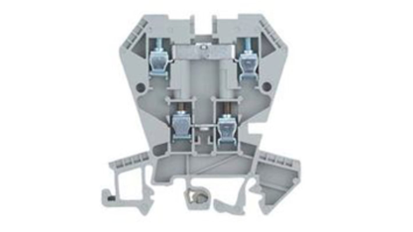 Wieland 双层端子, 32A, 400 V, 螺钉端接, 黑色, WK 4 E / U / VB系列
