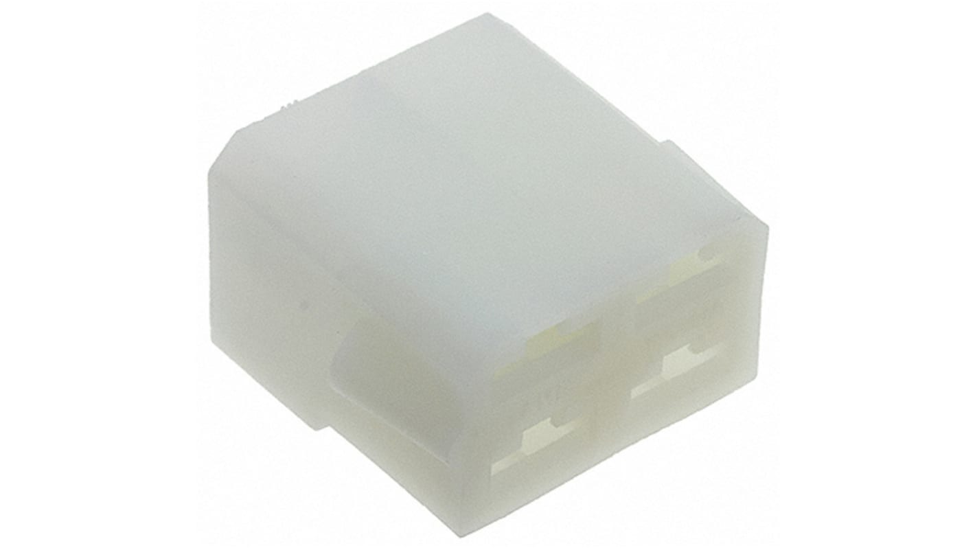 TE Connectivity, 0.25 4 Way Nylon 66 Crimp Terminal Housing, 6.35mm Tab Size, Natural