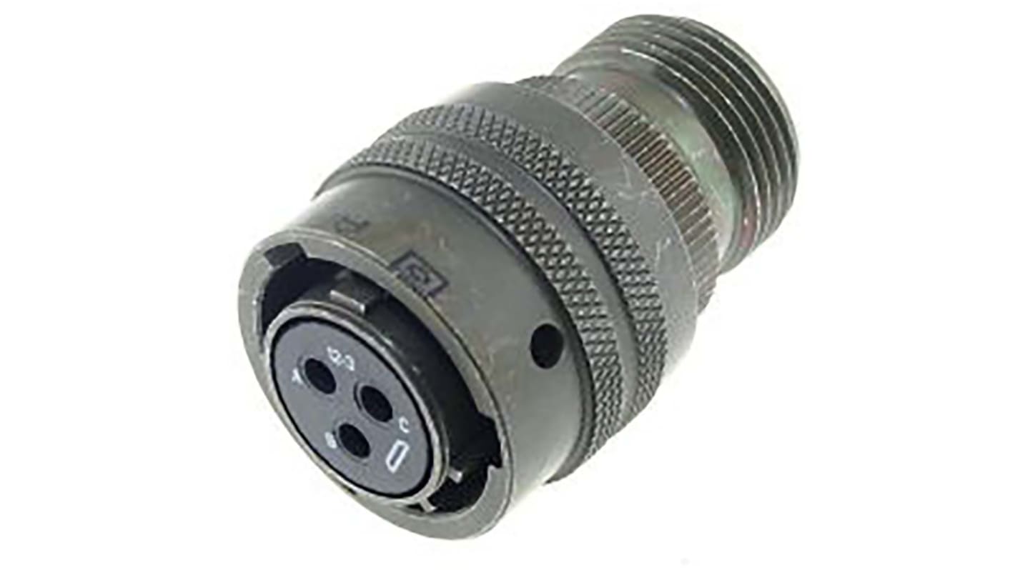Amphenol Socapex 航空插头, 3芯, #12外壳, 1 kV 交流, 电缆安装, 卡口式连接, PT系列