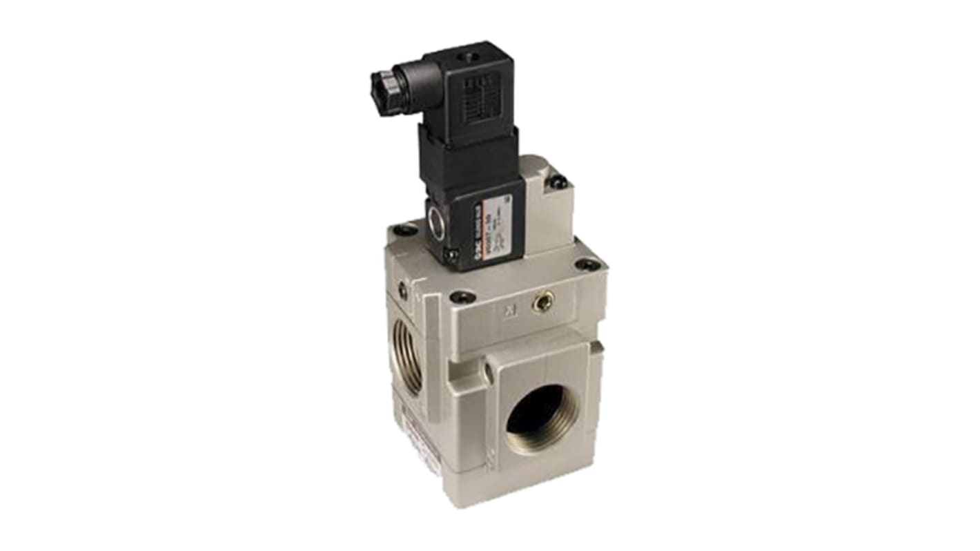 SMC Solenoid Valve VG342-7D-04FA-Q, 3 port(s) , NC, 240 V ac, 1/2in