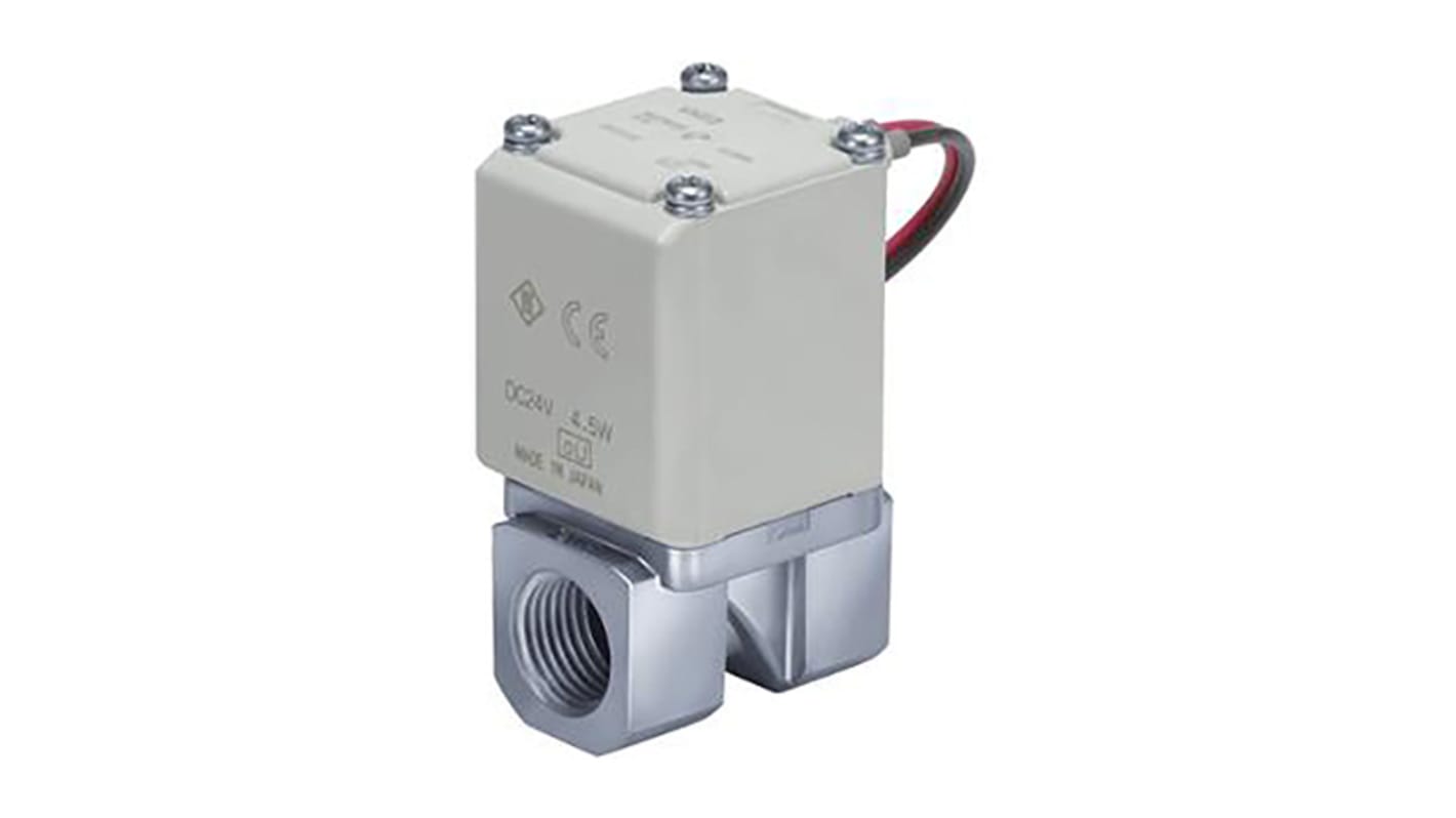 Válvula de solenoide SMC VX223LLAXB, 2 puertos , 230 V ac, 3/8plg