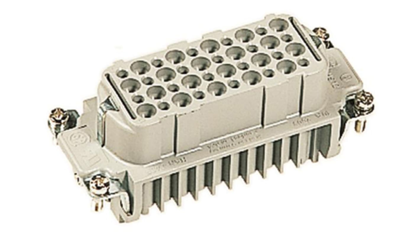 HARTING Heavy Duty Power Connector Insert, 10A, Female, Han D HMC Series, 40 Contacts