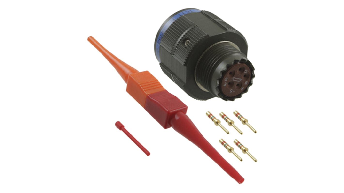 Amphenol Limited, D38999 5 Way Free Hanging MIL Spec Circular Connector PlugGreen, Pin Contacts,Shell Size 11, Quick