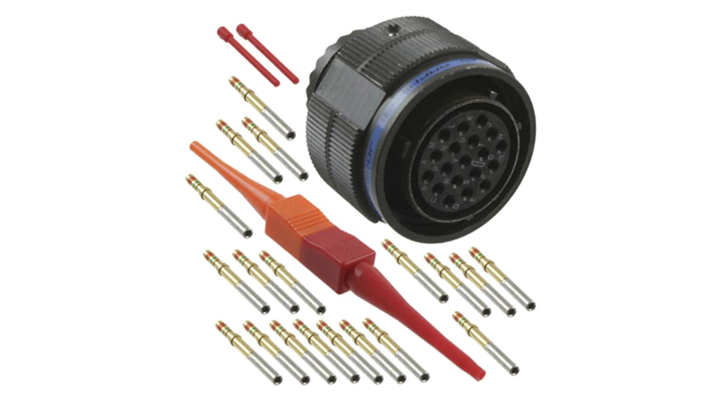 Amphenol Limited, D38999 19 Way Free Hanging MIL Spec Circular Connector PlugGreen, Socket Contacts,Shell Size 15,
