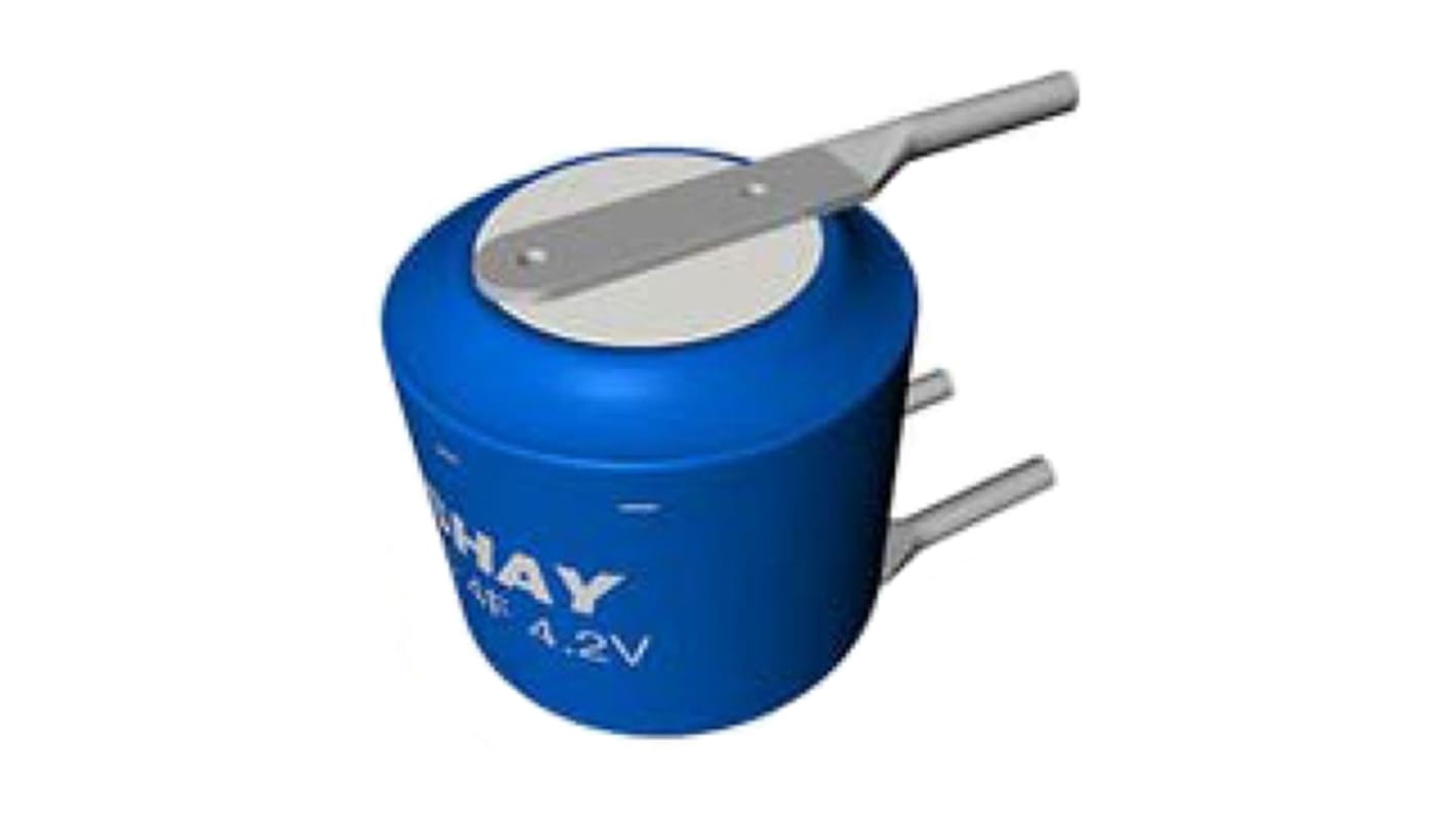 Vishay 196 HVC SuperCap Superkondensator, radial 4F -20 → +80% / 5.6V dc, -20°C+70°C, Ø 7 (Dia.) x 10mm
