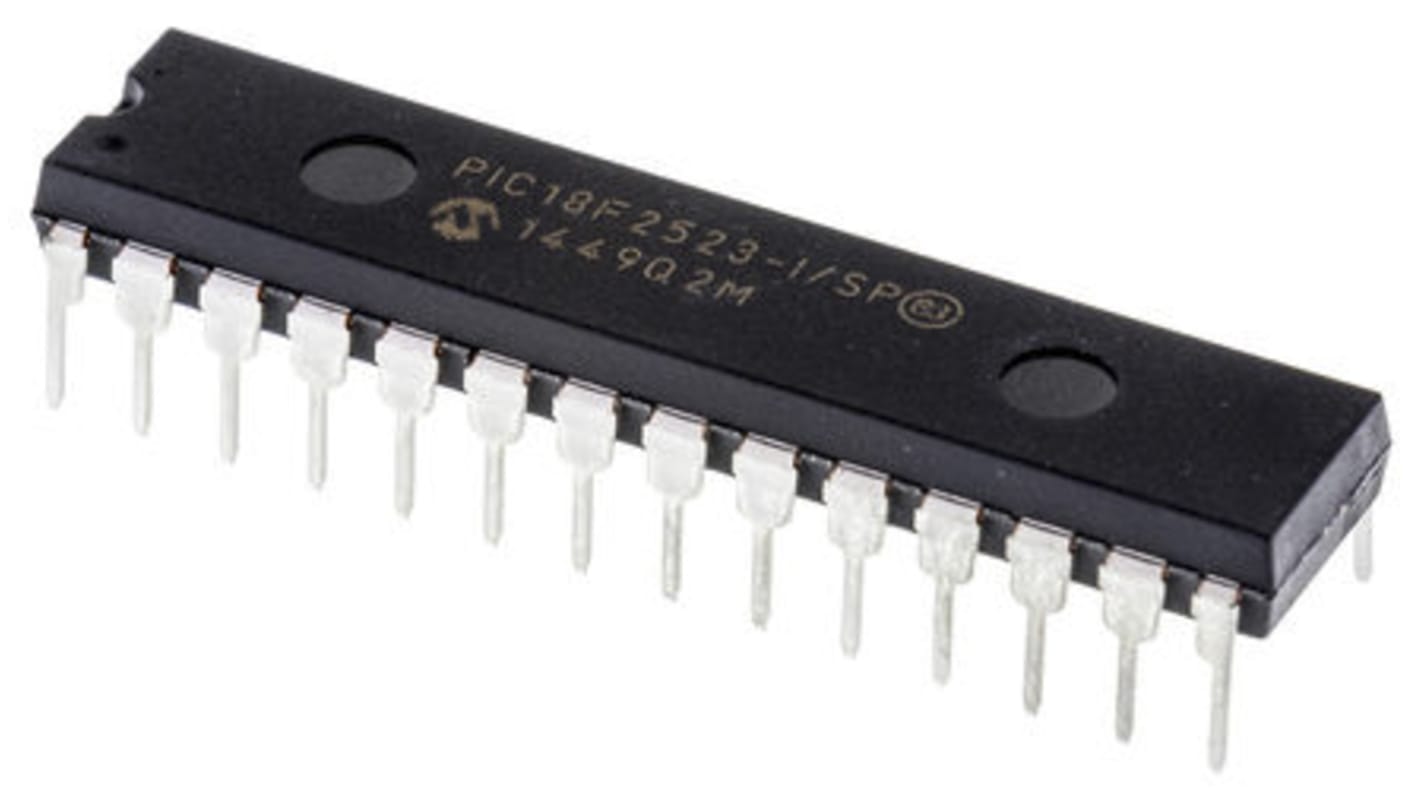 Microchip PIC18F单片机, PIC内核, 28针, SPDIP, 最大40MHz, 32 kB 闪存, 1.536 kB RAM