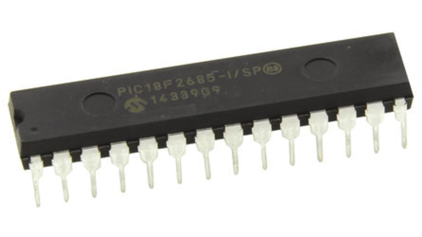 Microcontrollore Microchip, PIC, SPDIP, PIC18F, 28 Pin, Su foro, 8bit, 40MHz