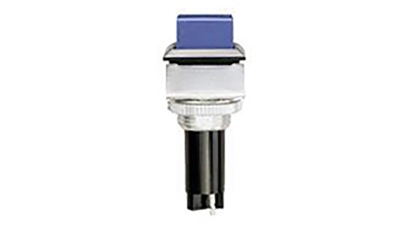 Grayhill Push Button Switch, Overtravel, Positive Feel, Panel Mount, SPST, 220V ac