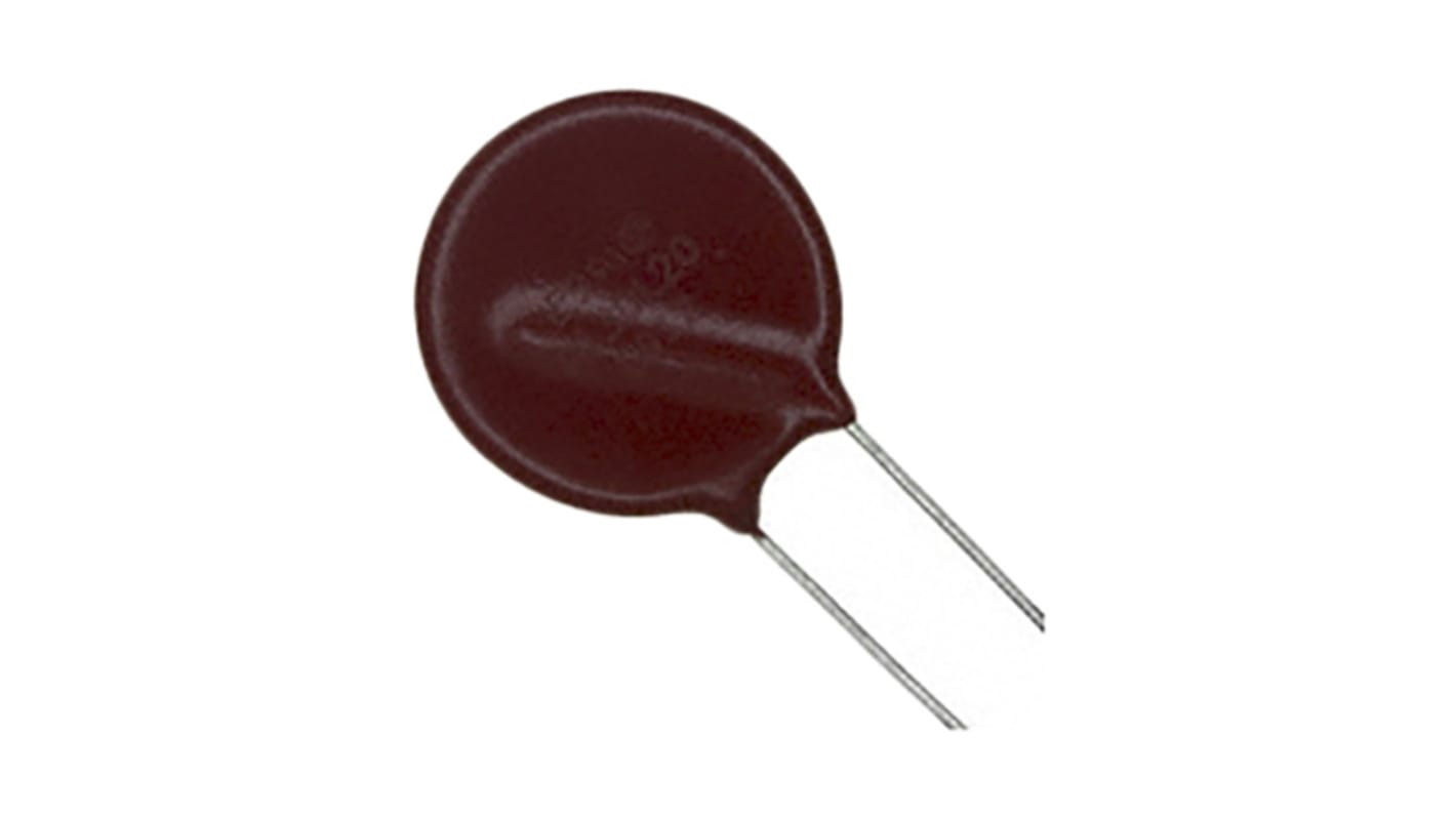 Varistor de óxido metálico Littelfuse ZA, tensión de ruptura 19.8V, 20A, 2J, 22nF, dim. 23 (Dia.) x 26.5mm, paso 8.5mm