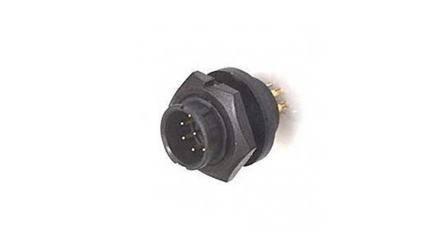 Switchcraft Connector, 12 Contacts, Cable Mount, Socket, Male, IP16, IP18, IP66, IP68, EN3 Series