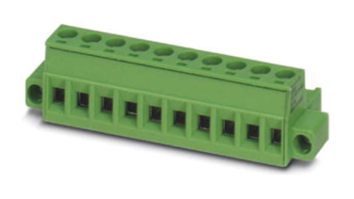 Phoenix Contact 5.08mm Pitch 6 Way Pluggable Terminal Block, Plug, Screw Termination