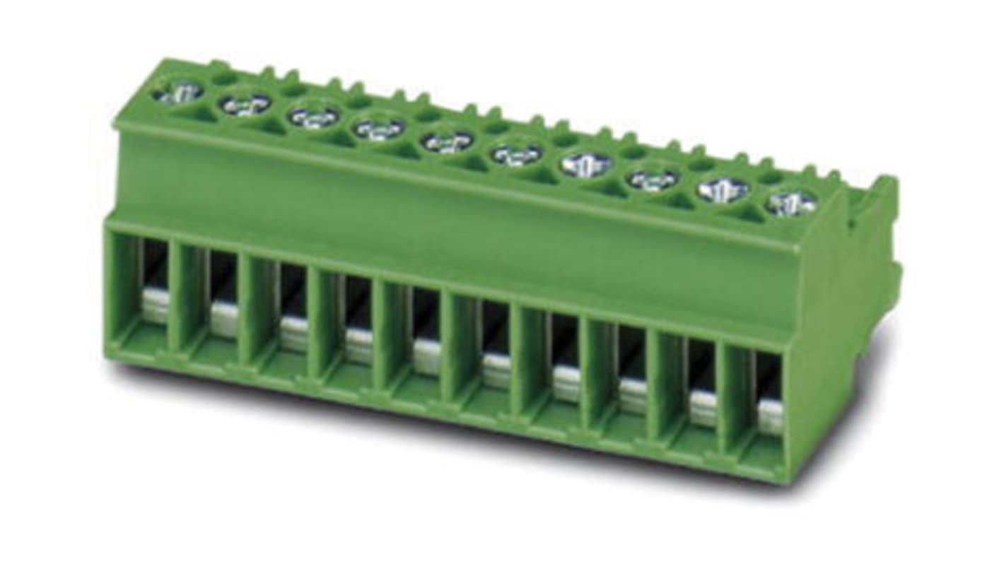 Phoenix Contact, 7.62mm Pitch, GMSTBV 2.5/ 5-GF-7.62 EX, 2 Way, Pluggable Terminal Block, Header, Through Hole, Solder