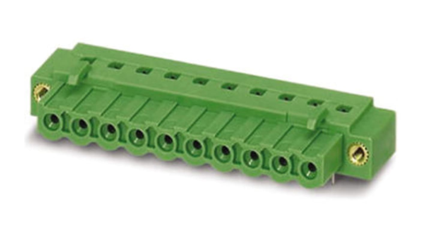 Phoenix Contact 7.62mm Pitch 11 Way Pluggable Terminal Block, Header, Through Hole, Solder Termination