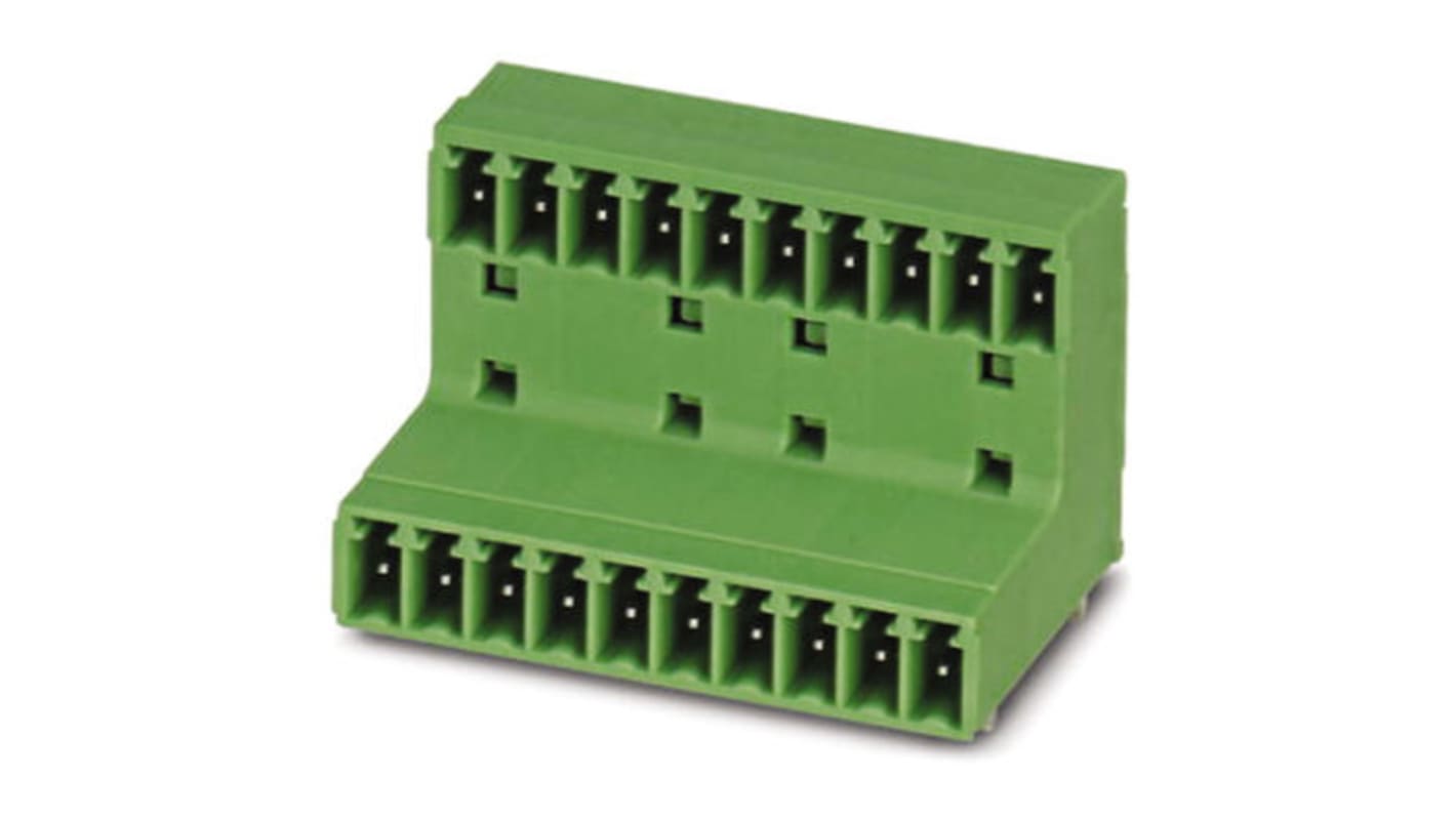 Phoenix Contact 3.81mm Pitch 10 Way Pluggable Terminal Block, Header, Solder Termination