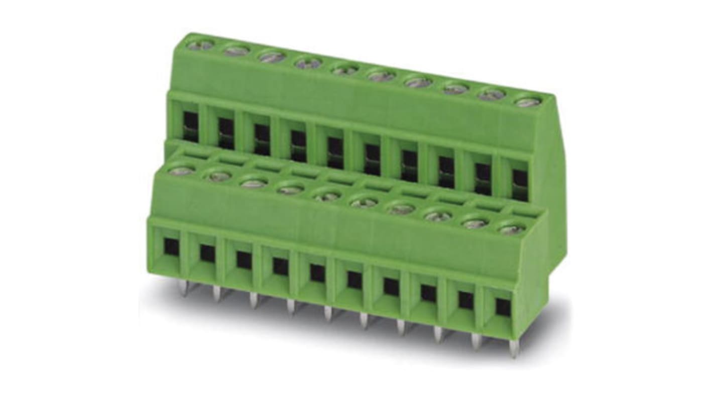 Phoenix Contact MKKDS 1/ 5-3.5 Series PCB Terminal Block, 5-Contact, 3.5mm Pitch, Through Hole Mount, Screw Termination