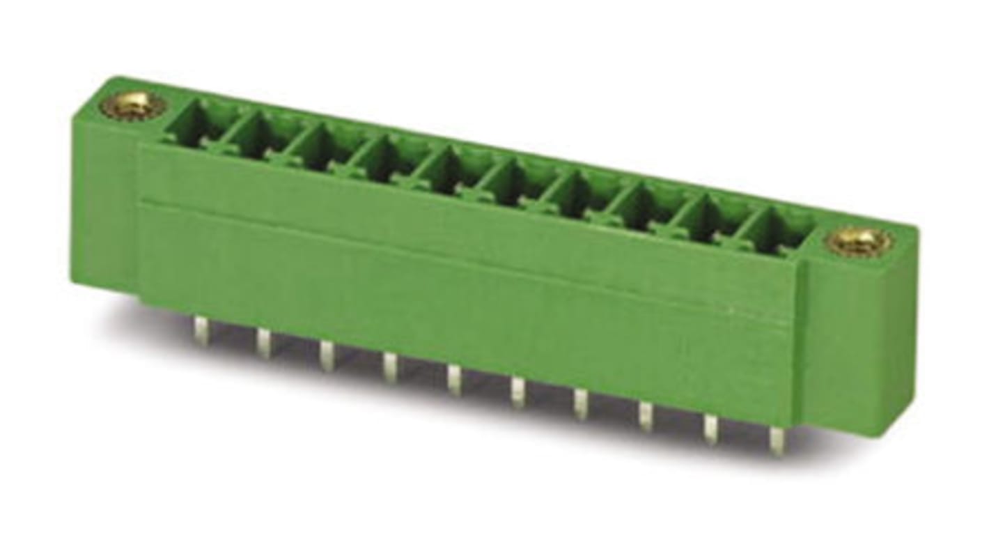 Phoenix Contact 3.5mm Pitch 15 Way Pluggable Terminal Block, Header, Solder Termination