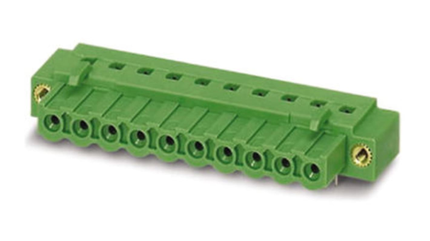 Phoenix Contact 5.08mm Pitch 18 Way Right Angle Pluggable Terminal Block, Inverted Header, Through Hole, Solder