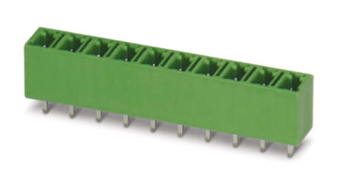 Borne enchufable para PCB Phoenix Contact serie IMCV 1.5/12-G-3.5 RN P20 THR de 12 vías, paso 3.5mm, para soldar