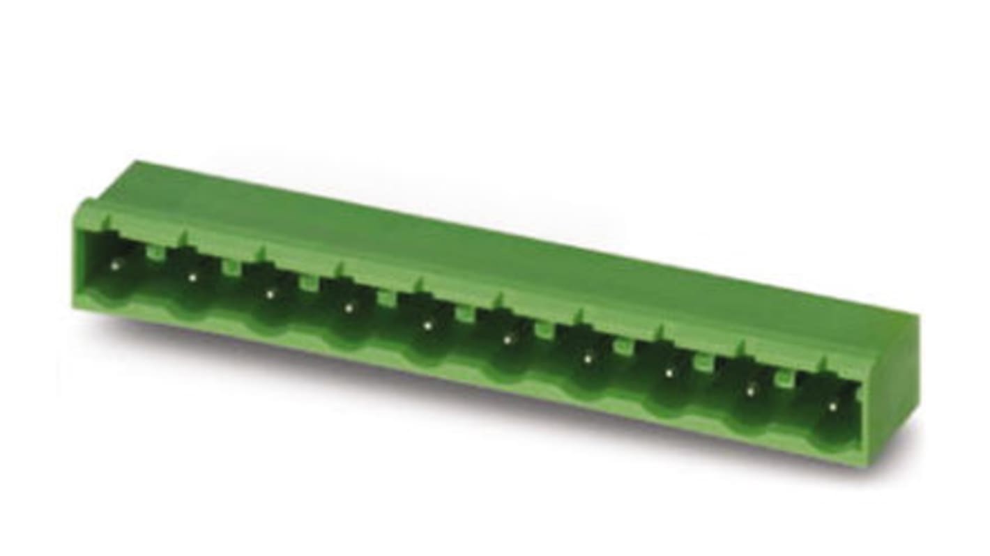 Phoenix Contact 5.0mm Pitch 12 Way Pluggable Terminal Block, Header, Solder Termination