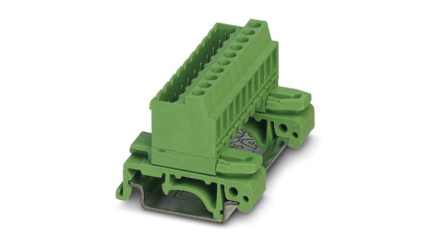 Phoenix Contact, 5.08mm Pitch, MSTBT 2.5/ 8-ST-5.08, 8 Way, , Pluggable Terminal Block, Plug, Plug-In, Screw