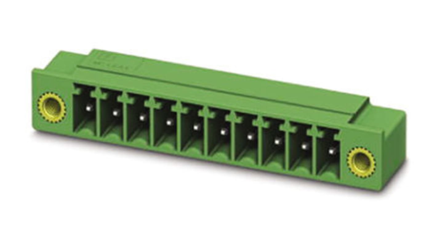 Phoenix Contact UMSTBVK 2.5/12-GF-5.08 Series Green DIN Rail Terminal Block, Screw Termination