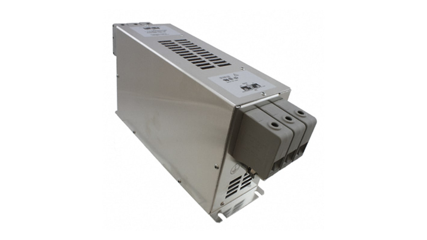 Schaffner, FN258 55A 3 x 480/277 V ac 0 → 60Hz, Chassis Mount RFI Filter, Terminal Block 3 Phase