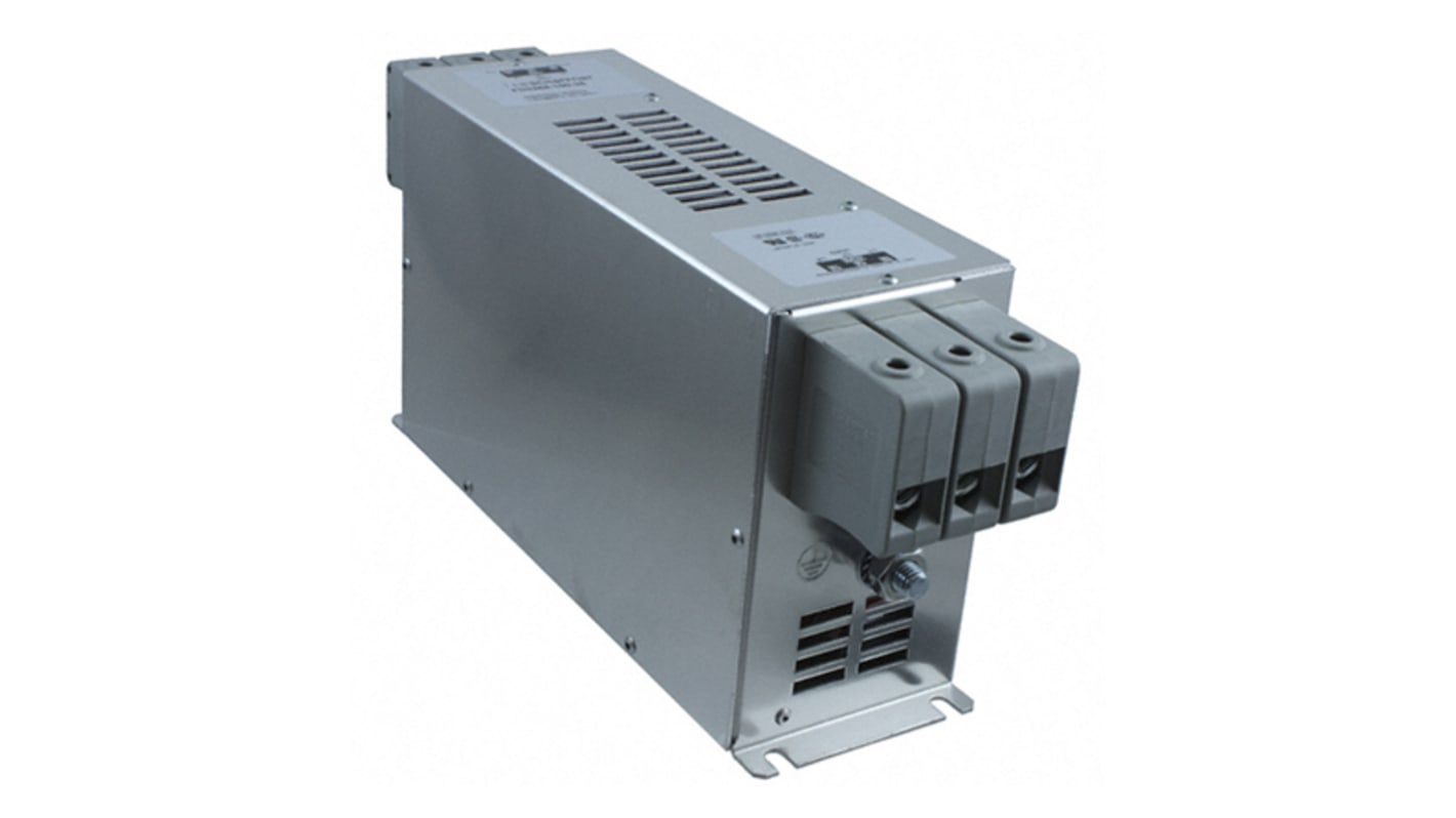 Schaffner, FN258 75A 3 x 690/400 V ac 0 → 60Hz, Chassis Mount RFI Filter, Terminal Block 3 Phase