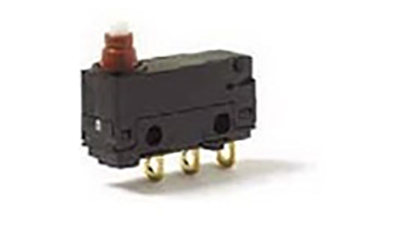 Johnson Electric Plunger Subminiature Micro Switch, Solder Lug Terminal, 5 A, SP-CO, IP40