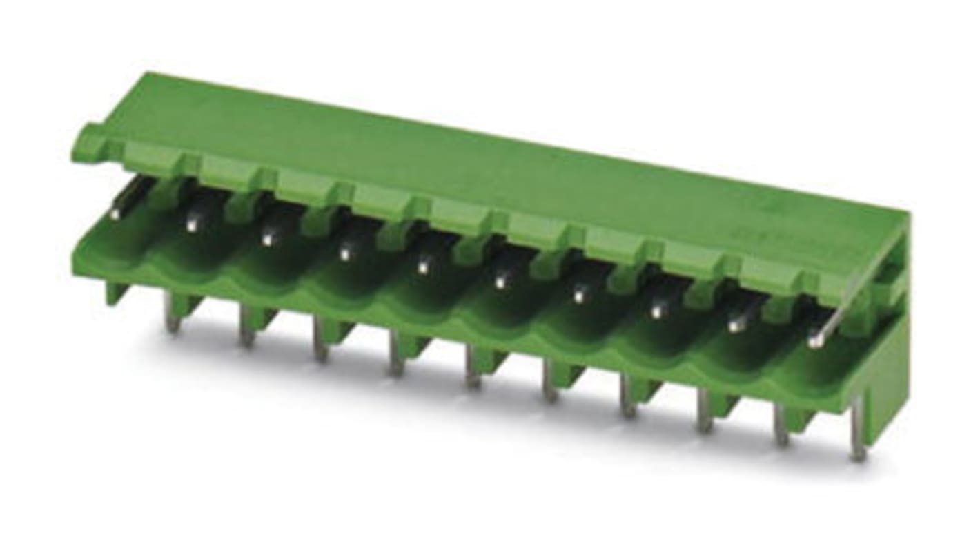 Phoenix Contact 7.62mm Pitch 12 Way Vertical Pluggable Terminal Block, Inverted Header, Through Hole, Solder Termination