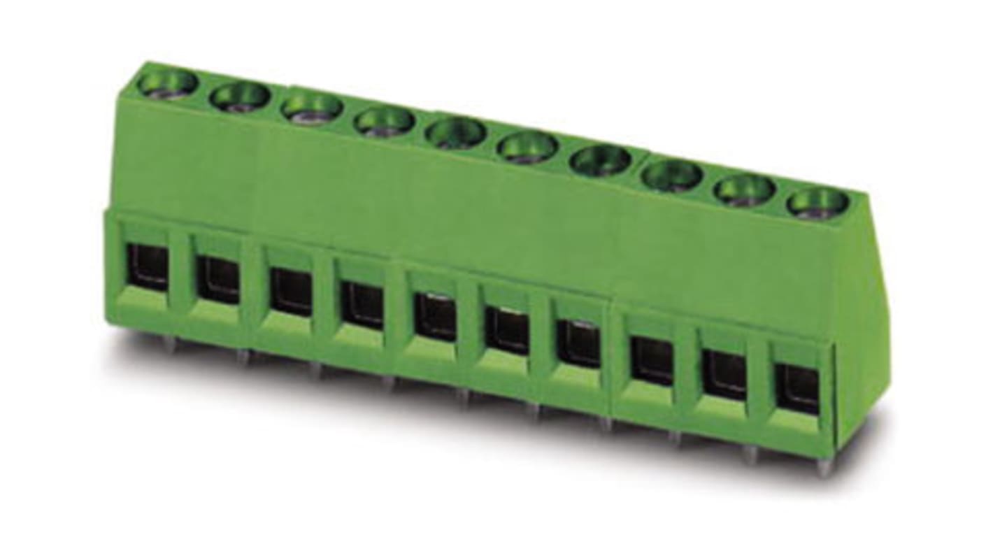 Phoenix Contact SMKDS 3/ 6 Series PCB Terminal Block, 6-Contact, 5mm Pitch, Through Hole Mount, Screw Termination