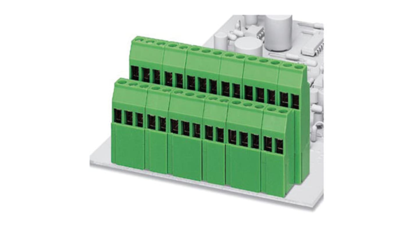 Phoenix Contact GSMKDSN 1.5/ 8-7.62 Series PCB Terminal Block, 8-Contact, 7.62mm Pitch, Through Hole Mount, Screw