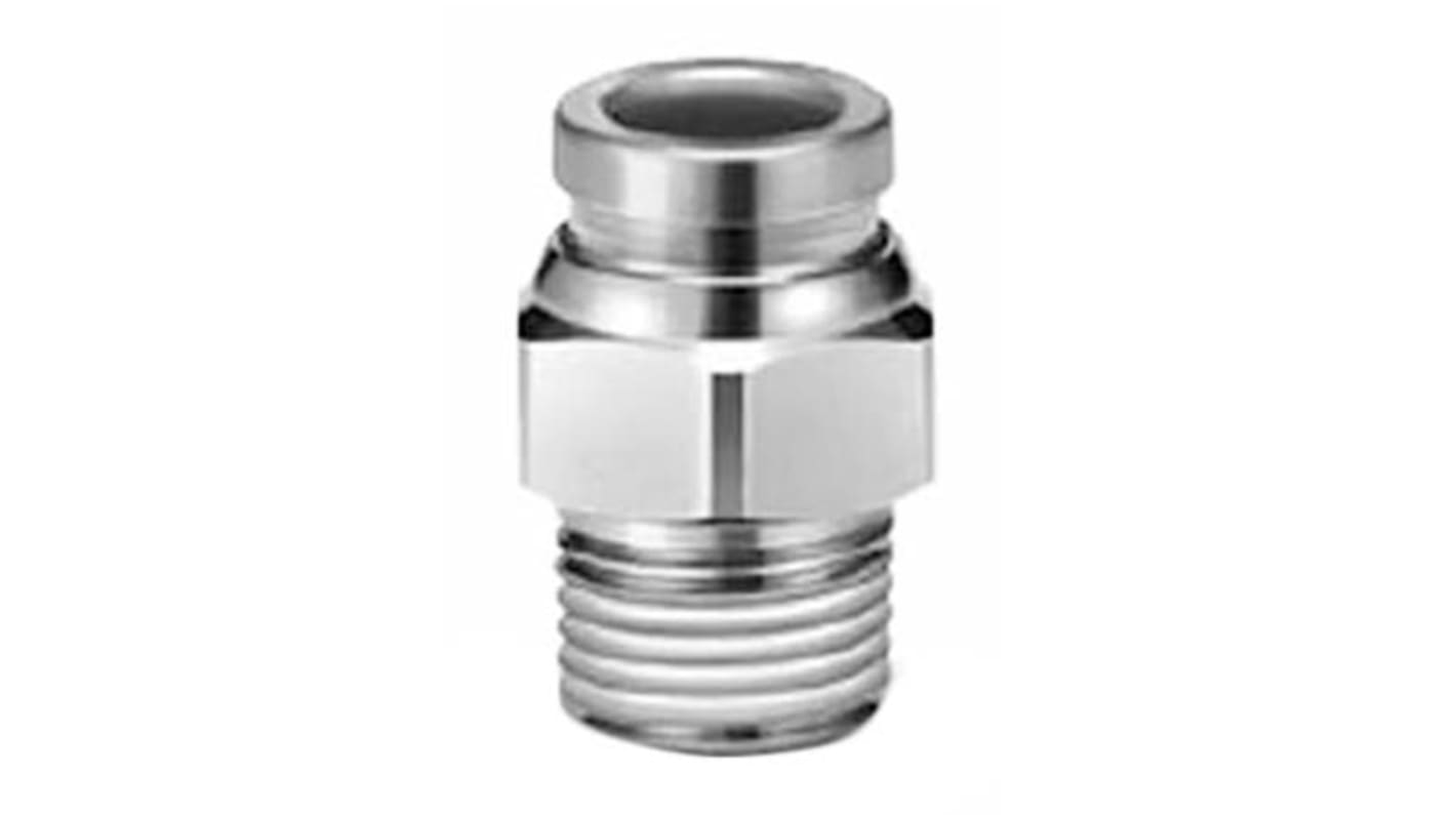 SMC KQG2 Series, R 1/8 Male to Push In 3.2 mm, Threaded-to-Tube Connection Style