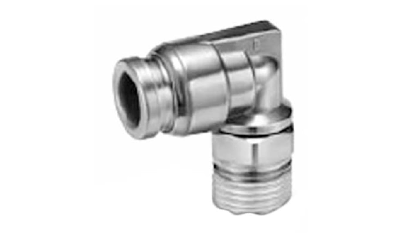 SMC Threaded-to-Tube Elbow Connector R 1/2 to Push In 16 mm, KQG2 Series, 1 MPa, 3 (Proof) MPa