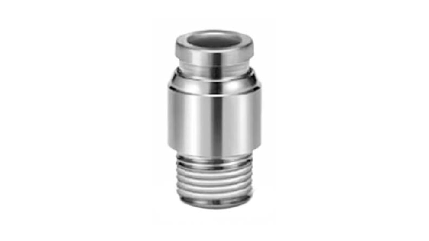 SMC KQG2 Series Straight Threaded Adaptor, R 1/8 Male to Push In 4 mm, Threaded-to-Tube Connection Style