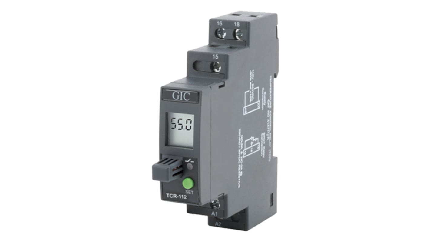 GIC Temperature Monitoring Relay, SPDT, DIN Rail
