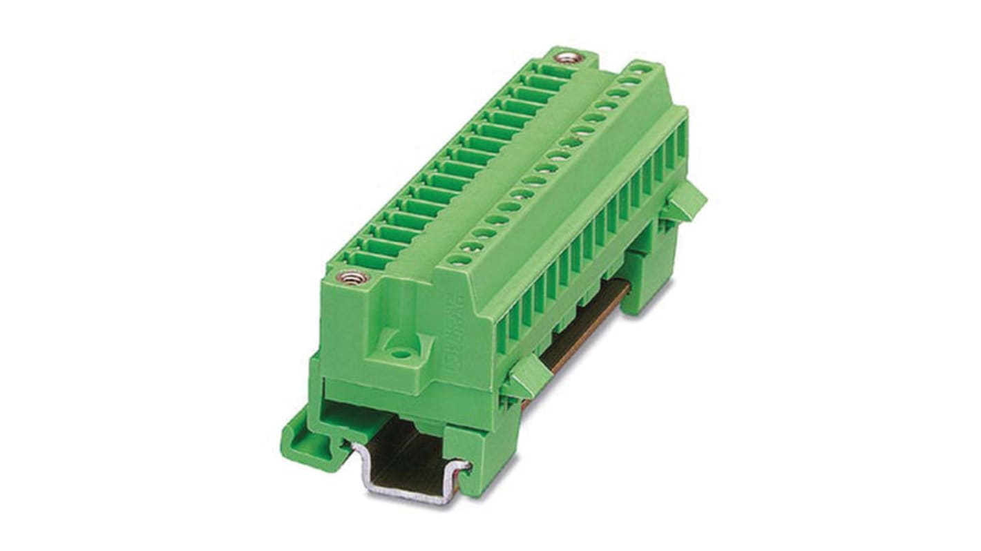 Phoenix Contact UWV 4/S Series Feed Through Terminal Block, 2-Contact, 1-Row, Screw Termination