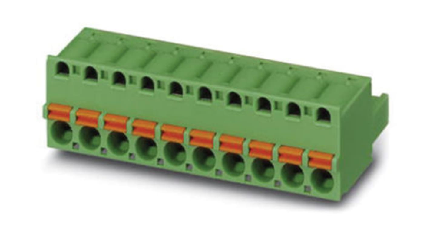 Phoenix Contact 5.08mm Pitch 4 Way Pluggable Terminal Block, Inverted Plug, Cable Mount, Spring Cage Termination