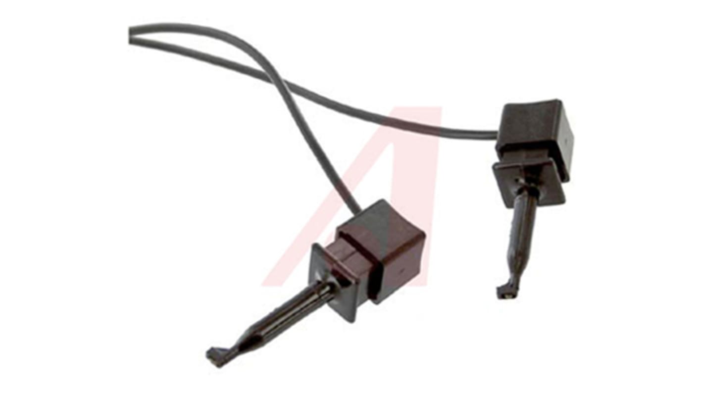 Mueller Electric 鳄鱼夹测试线, 0.9m线长, 5A, 黑色, CAT II 300V