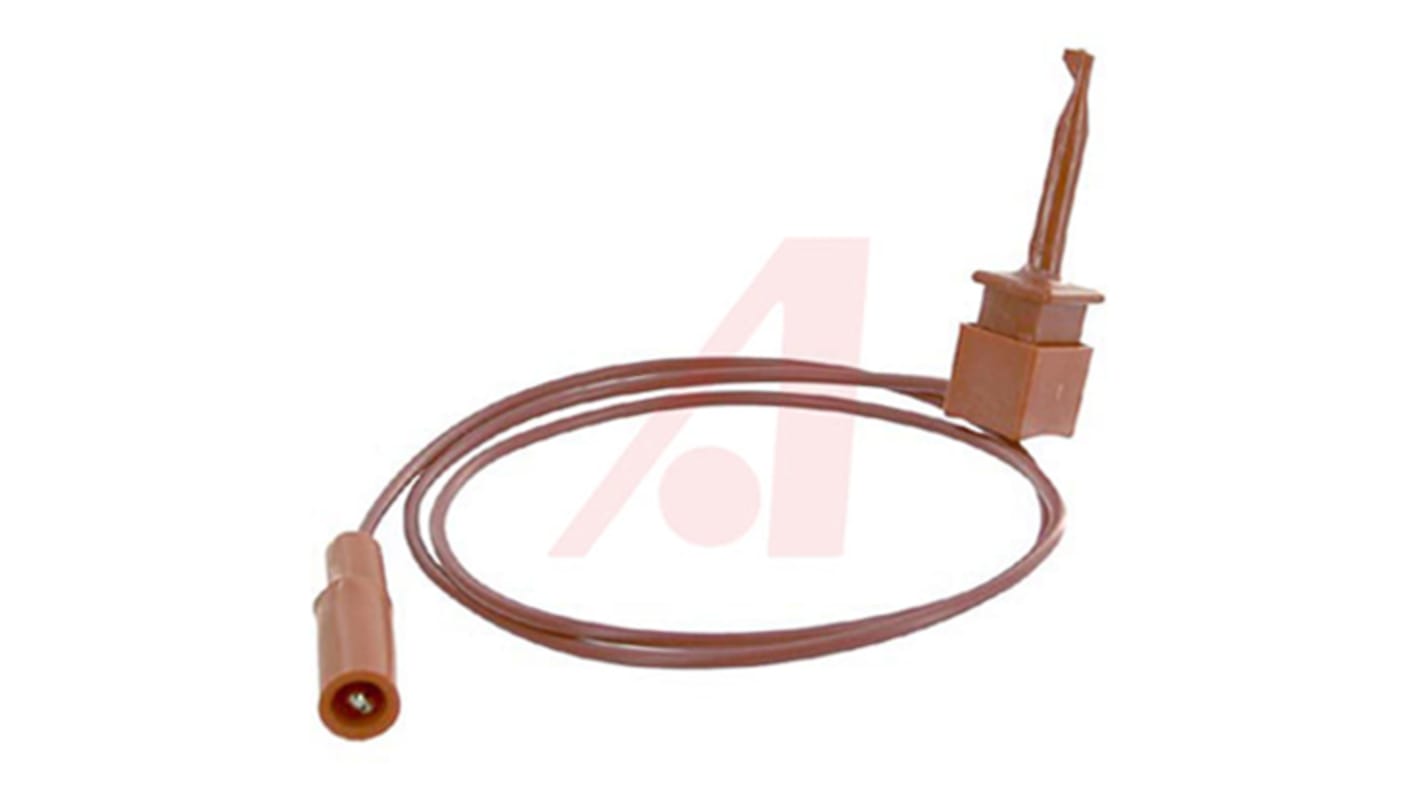 Mueller Electric 鳄鱼夹测试线, 600mm线长, 300V, 5A, 红色