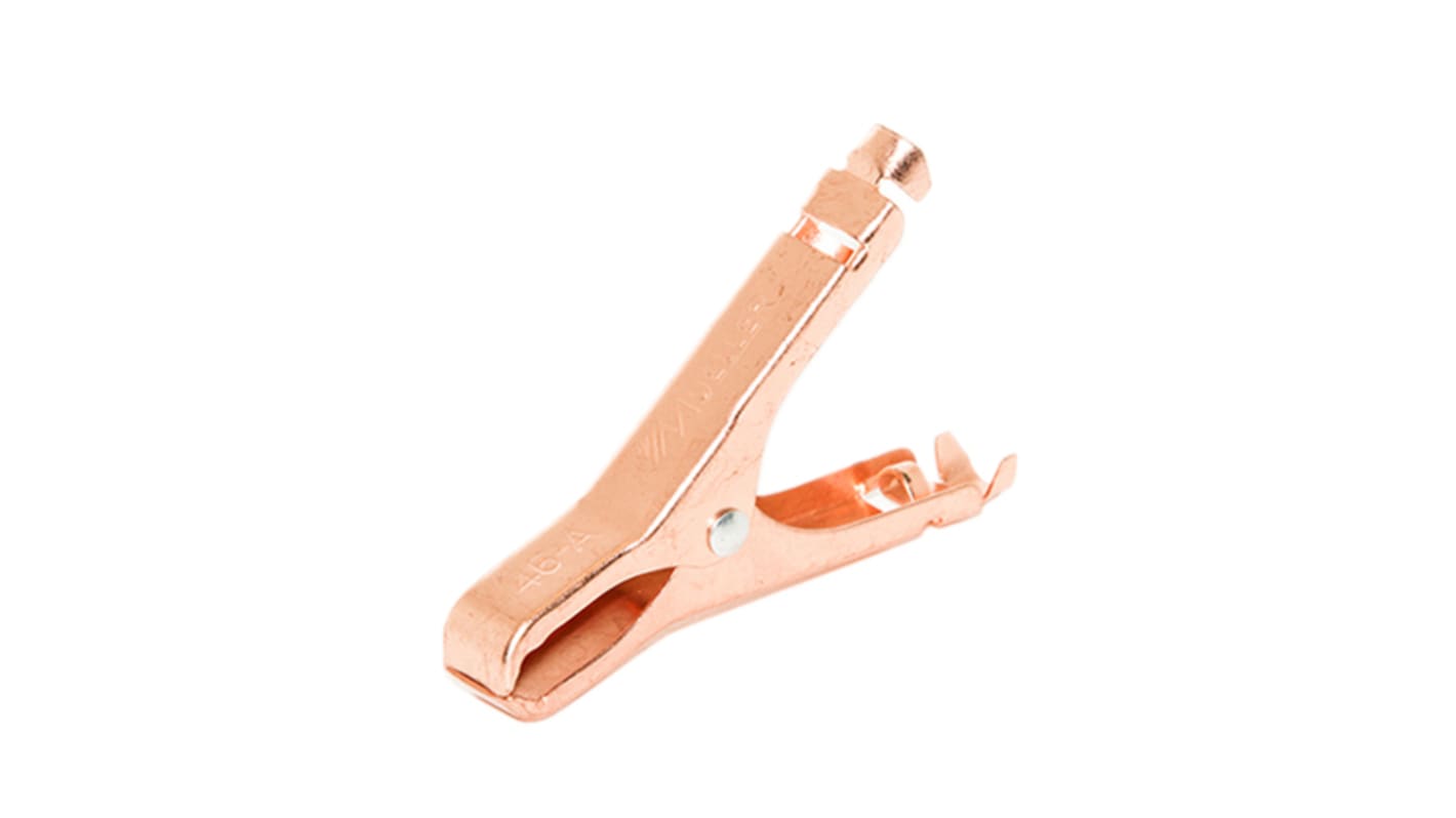 Mueller Electric Crocodile Clip, Copper-Plated Steel Contact, 50A