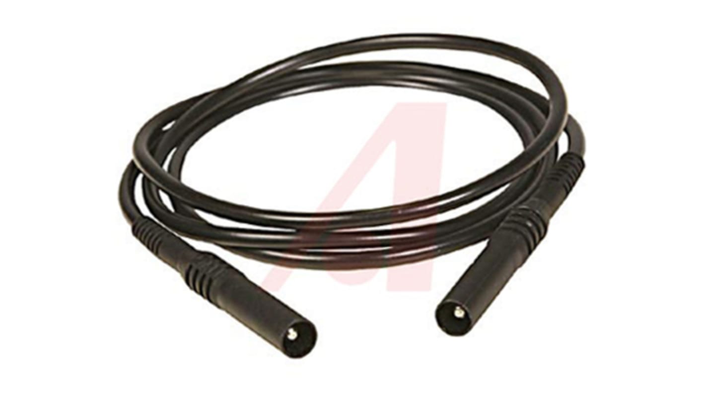 Mueller Electric Test lead, 20A, 1kV, Black, 1m Lead Length