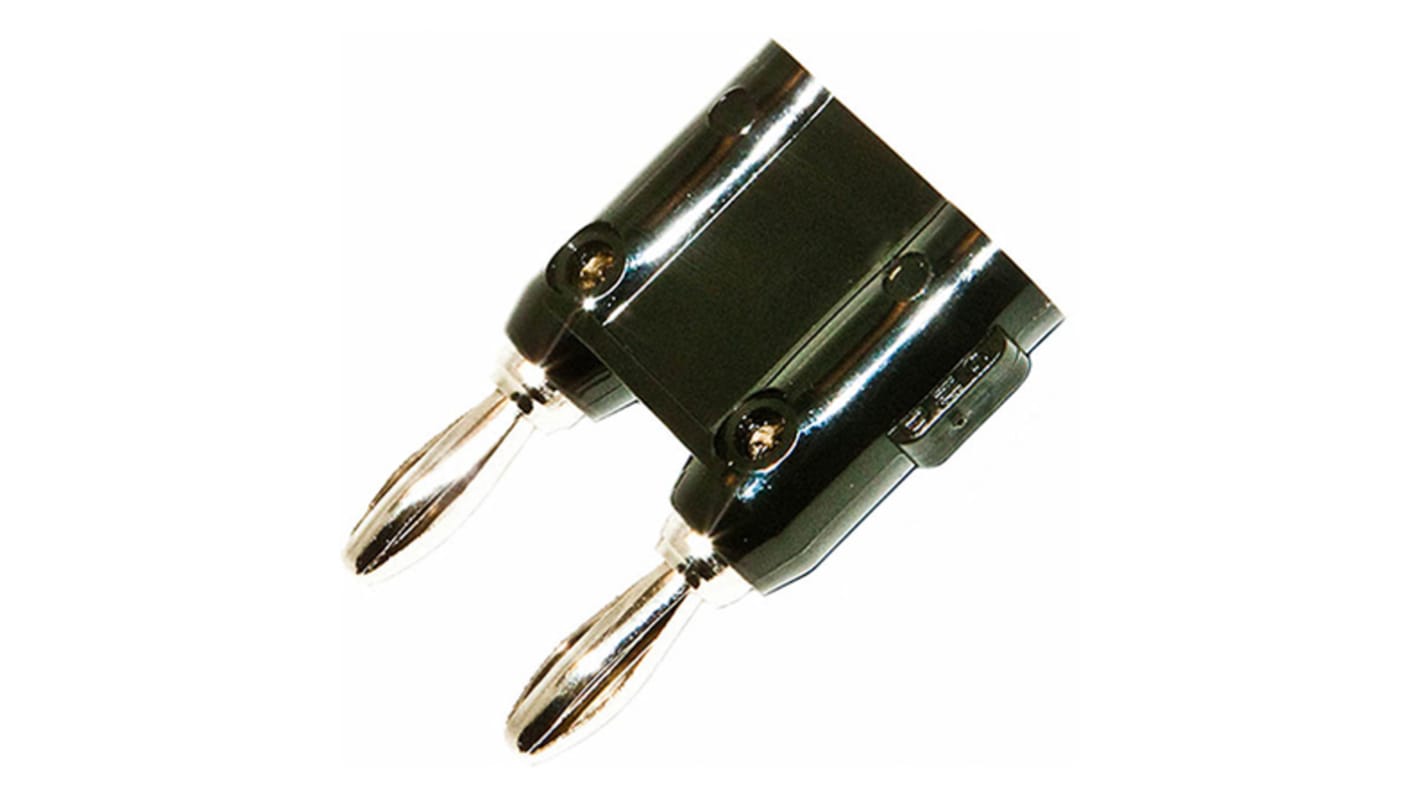 Mueller Electric Black Male Banana Plug, 4 mm Connector, 15A, 5000V, Nickel Plating